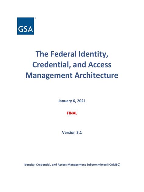 Federal identity, credential, and access management 